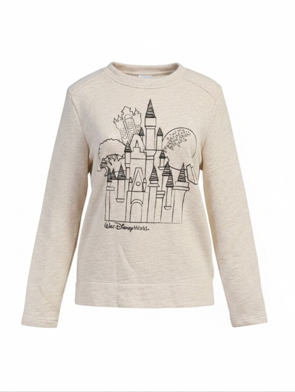 DISNEY PARKS | WALT DISNEY WORLD MAGIC KINGDOM CREW NECK COTTON BLEND PU…